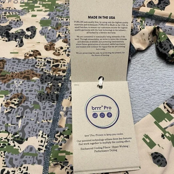 Forloh Solair Sun Hoodie Womens Large Camo Pullover Lightweight Brrr Hunting NEW - Picture 6 of 14